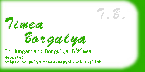 timea borgulya business card